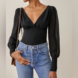 Reformation Michel Top in black size 4
